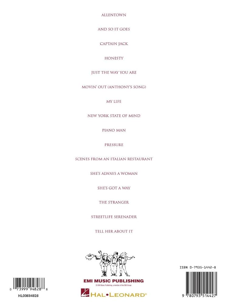 The Billy Joel Keyboard Book Note-for-Note Sheet Music